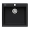 Ruvati 23"x20" Dual-Mnt Granite Composite Sgl Bowl Kitchen Sink, Blk RVG1023BK - alternate 1